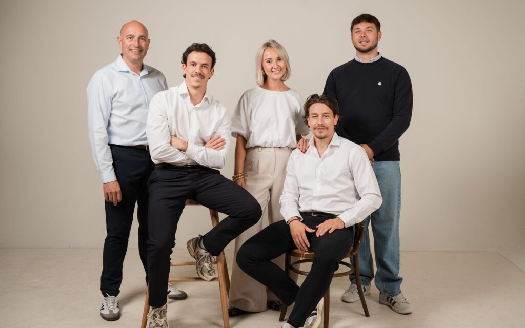 Het team van Tricura: Kristof, Bert, Wouter, Aude en Camu